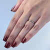 Vintage Chevron Pattern Wedding Band 18K White Gold