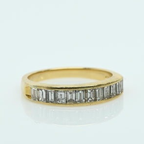 Baguette Diamond 18K Yellow Gold Wedding Band