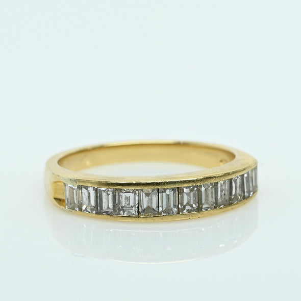 Baguette Diamond 18K Yellow Gold Wedding Band