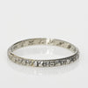 Art Deco 18K White Gold Flower Wedding Band Dated 1934 Size 11.5