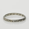 Art Deco 18K White Gold Flower Wedding Band Dated 1934 Size 11.5