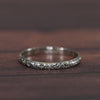 Art Deco 18K White Gold Flower Wedding Band Dated 1934 Size 11.5