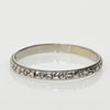 Art Deco 18K White Gold Flower Wedding Band Dated 1934 Size 11.5