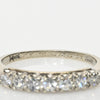 Dated 1950 Vintage 14K White Gold 7 Diamond Antique Wedding Band