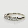 Dated 1950 Vintage 14K White Gold 7 Diamond Antique Wedding Band