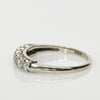 Dated 1950 Vintage 14K White Gold 7 Diamond Antique Wedding Band