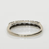 Dated 1950 Vintage 14K White Gold 7 Diamond Antique Wedding Band