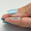 Dated 1950 Vintage 14K White Gold 7 Diamond Antique Wedding Band