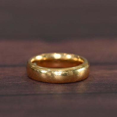 Dated April 30 1905 18K Antique Yellow Gold Wedding Band