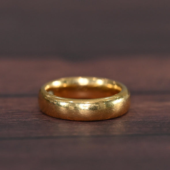 Dated April 30 1905 18K Antique Yellow Gold Wedding Band