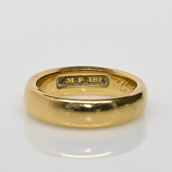 Dated April 30 1905 18K Antique Yellow Gold Wedding Band