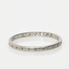 Dated 1945 Personalized Vintage 18K Petite Engraved Stackable Wedding Band