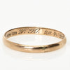Dated 1924 8K Yellow Gold Vintage Smooth Finish Band