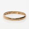 Dated 1924 8K Yellow Gold Vintage Smooth Finish Band