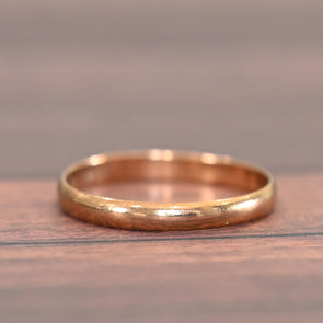 Dated 1924 8K Yellow Gold Vintage Smooth Finish Band