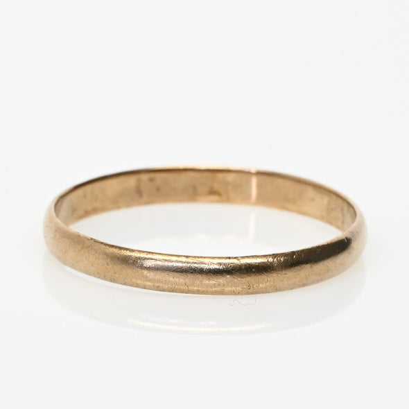 Dated 1924 8K Yellow Gold Vintage Smooth Finish Band