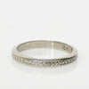 Dated 7-1-33 Art Deco 18K Vintage White Gold Chevron Wedding Band