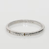 Dated 1926 Art Deco Platinum Vintage Chevron Antique Wedding Band