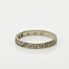 Vintage Diamond 18k White Gold Art Deco Floral Wedding Band