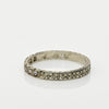 Vintage Diamond 18k White Gold Art Deco Floral Wedding Band