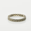 Vintage Diamond 18k White Gold Art Deco Floral Wedding Band