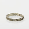 Vintage Diamond 18k White Gold Art Deco Floral Wedding Band