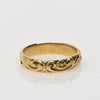 Circa 1900's Victorian 14K Yellow Gold Hand Carved Band