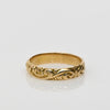 Circa 1900's Victorian 14K Yellow Gold Hand Carved Band
