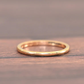 Dated 1943 "Wood" Retro WWII Vintage Wedding Band 14k Gold Ring