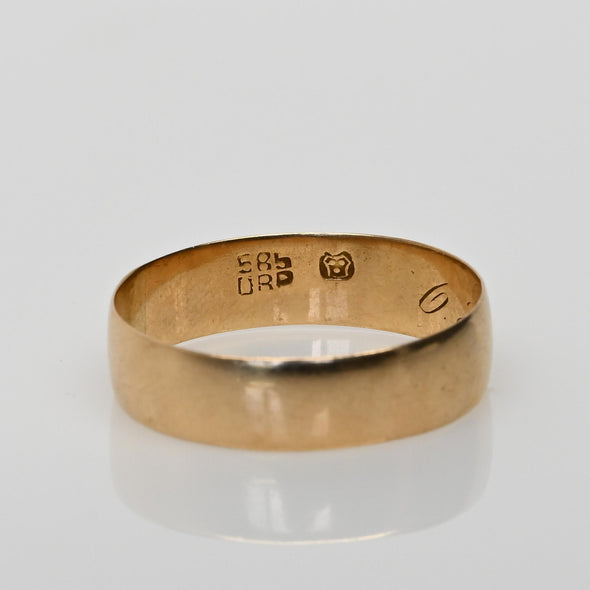 Antique Band Engraved G.H. 23 1904 14k Gold Ring
