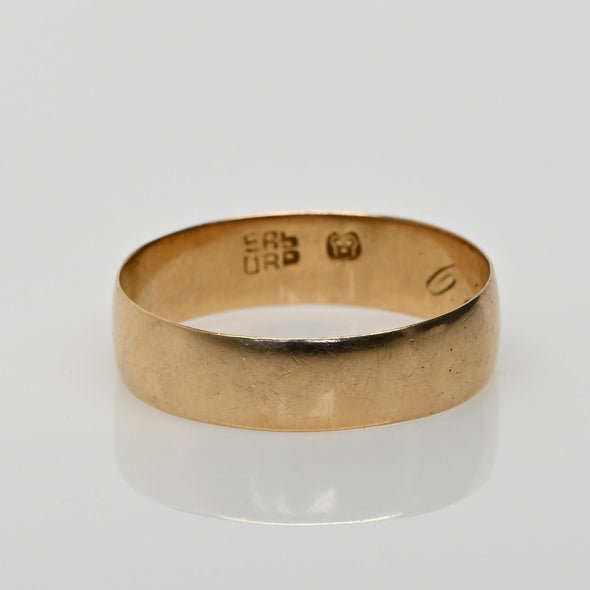 Antique Band Engraved G.H. 23 1904 14k Gold Ring