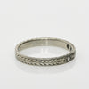 Circa 1920's 18K White Gold Diamond and Chevron Wedding Band