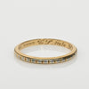 Vintage 18K Yellow Gold Engraved Wedding Band Dated 1940