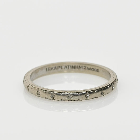 Wood & Sons 18K Gold & Platinum Vintage Wedding Band