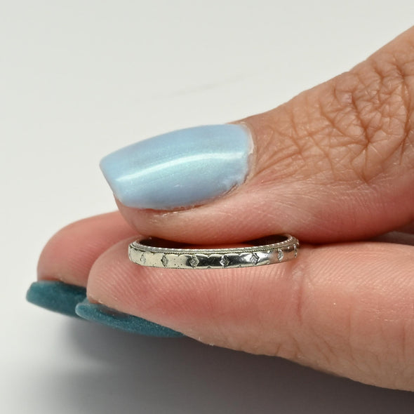 Wood & Sons 18K Gold & Platinum Vintage Wedding Band