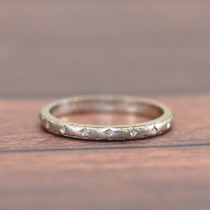 Wood & Sons 18K Gold & Platinum Vintage Wedding Band