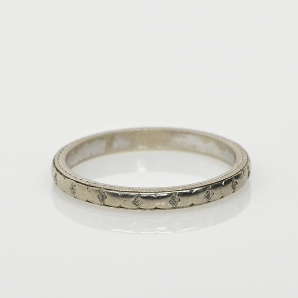 Wood & Sons 18K Gold & Platinum Vintage Wedding Band