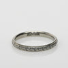 Vintage 18K White Gold Floral Milgrain Wedding Band