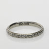 Vintage 18K White Gold Floral Milgrain Wedding Band