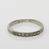 Circa 1920's Art Deco Single Cut Diamond and Floral Pattern Wedding Band
