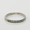 Circa 1920's Art Deco Single Cut Diamond and Floral Pattern Wedding Band