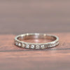 Circa 1920's Art Deco Single Cut Diamond and Floral Pattern Wedding Band