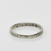Circa 1920's Art Deco Single Cut Diamond and Floral Pattern Wedding Band