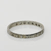 Circa 1920's Art Deco Single Cut Diamond Partial Eternity Floral Engraved Band