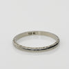 Art Deco 18K White Gold Repeating Pattern Stackable Vintage Wedding Band