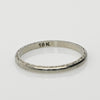 Art Deco 18K White Gold Repeating Pattern Stackable Vintage Wedding Band