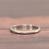 Art Deco 18K White Gold Repeating Pattern Stackable Vintage Wedding Band