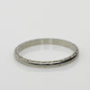Art Deco 18K White Gold Repeating Pattern Stackable Vintage Wedding Band