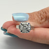 Platinum Art Deco Old European Cut Diamond & Sapphire Octagonal Ring
