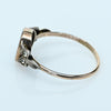 Antique Opal and Diamond Bezel Set 9K Gold Ring